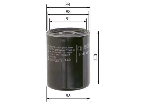 BOSCH Filtro olio