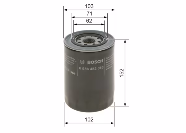 BOSCH Filtro olio