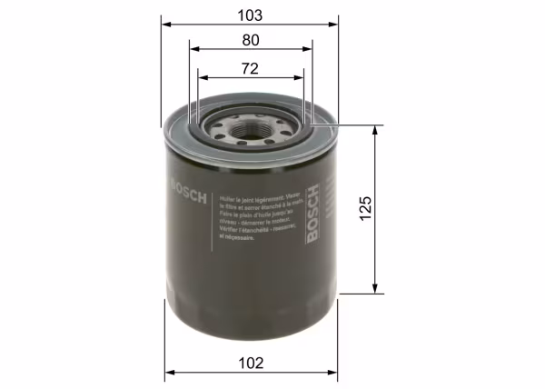 BOSCH Filtro olio