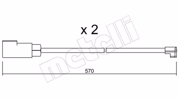 METELLI Contatto segnalazione, Usura past. freno/mat. d\'attrito
