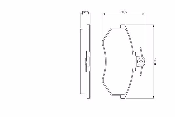 BOSCH Kit pastiglie freno, Freno a disco