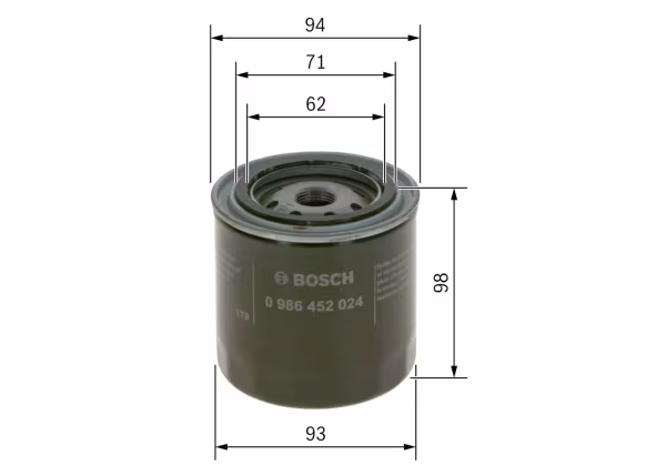 BOSCH Filtro olio