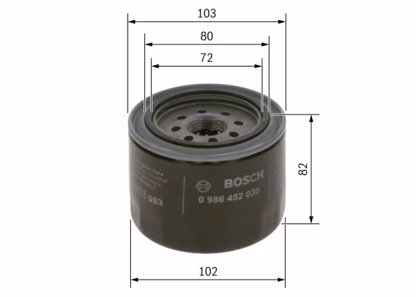 BOSCH Filtro olio