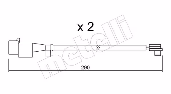 METELLI Contatto segnalazione, Usura past. freno/mat. d\'attrito
