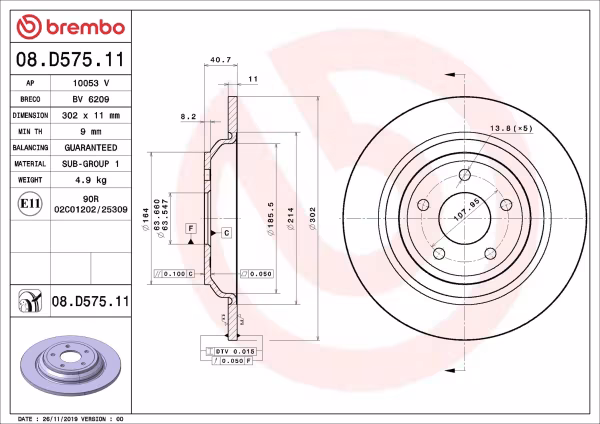 BREMBO Disco freno
