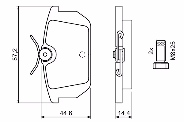 BOSCH Kit pastiglie freno, Freno a disco