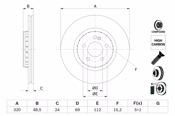 BOSCH Disco freno