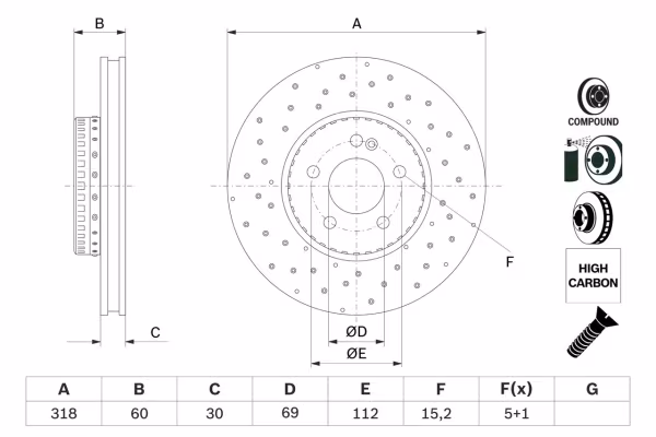 BOSCH Disco freno