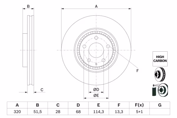 BOSCH Disco freno