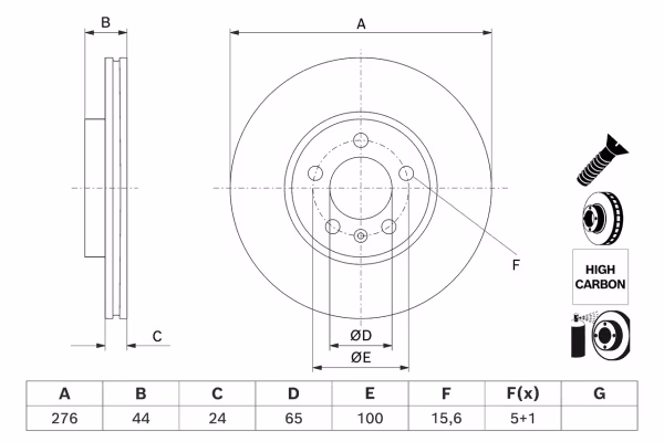 BOSCH Disco freno