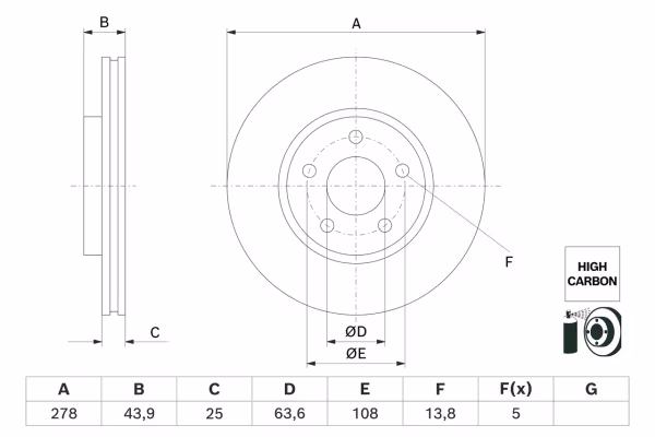 BOSCH Disco freno