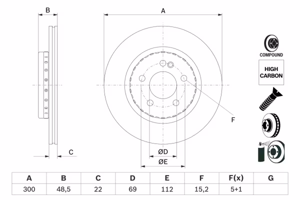 BOSCH Disco freno