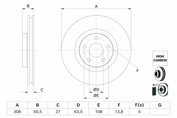BOSCH Disco freno