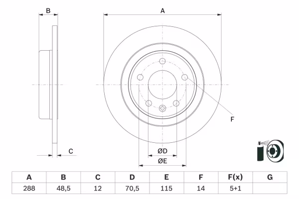 BOSCH Disco freno