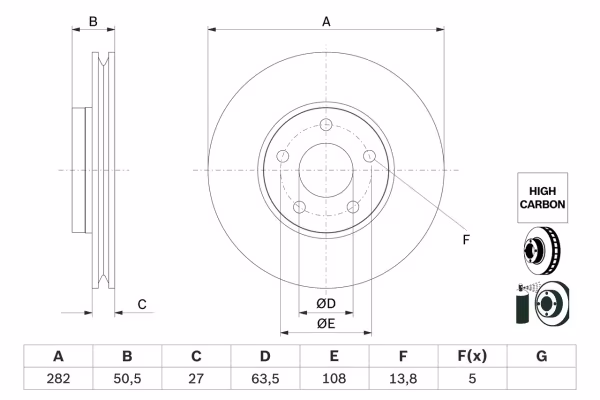 BOSCH Disco freno