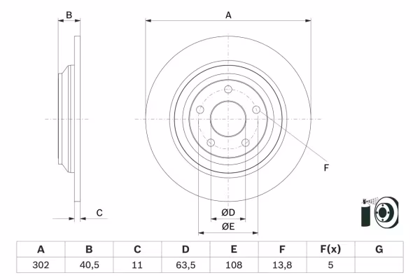 BOSCH Disco freno