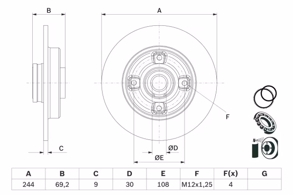 BOSCH Disco freno