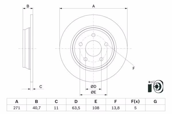 BOSCH Disco freno