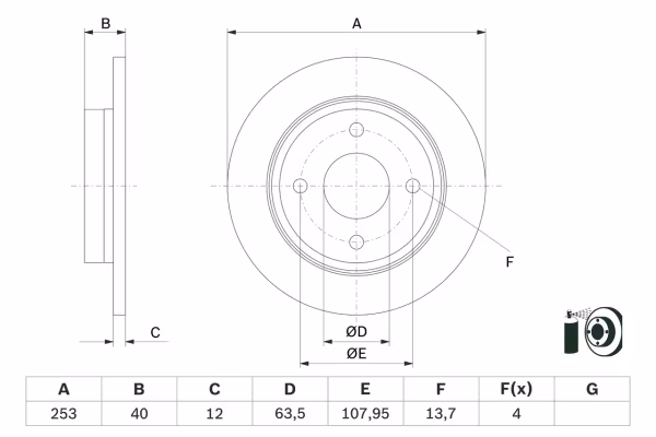 BOSCH Disco freno