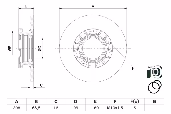 BOSCH Disco freno