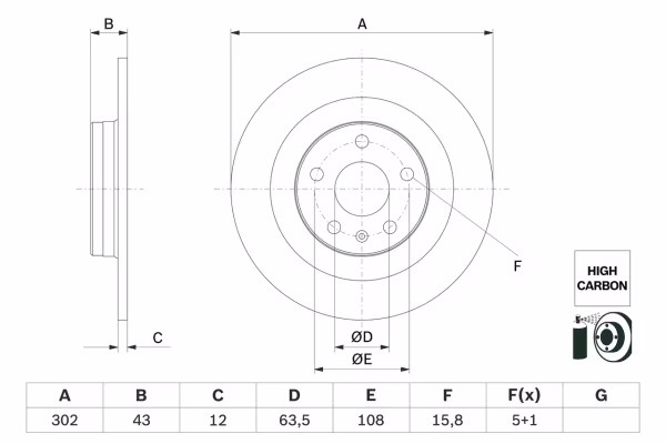 BOSCH Disco freno
