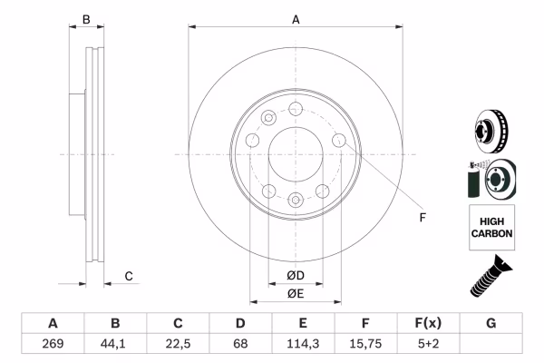 BOSCH Disco freno