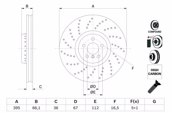 BOSCH Disco freno