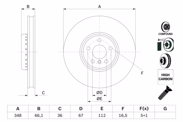 BOSCH Disco freno
