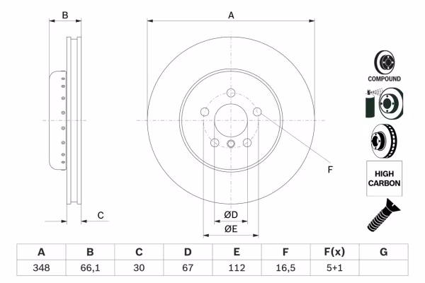 BOSCH Disco freno