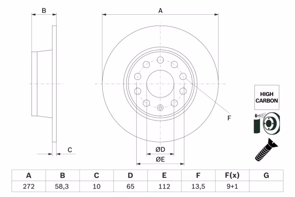 BOSCH Disco freno
