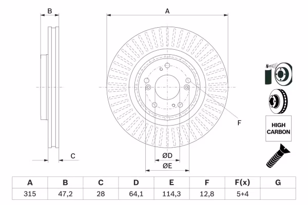 BOSCH Disco freno