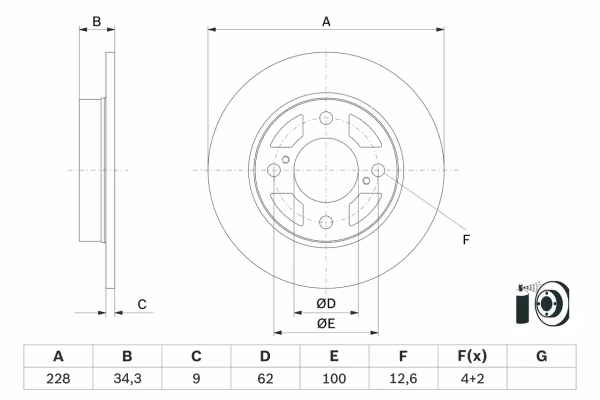 BOSCH Disco freno