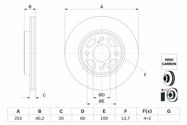 BOSCH Disco freno