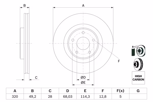 BOSCH Disco freno