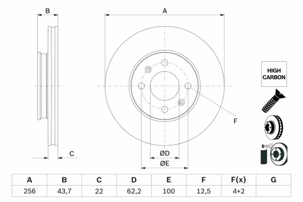 BOSCH Disco freno