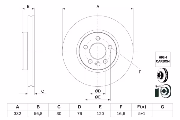BOSCH Disco freno