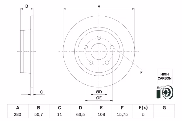 BOSCH Disco freno