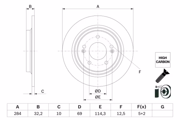 BOSCH Disco freno