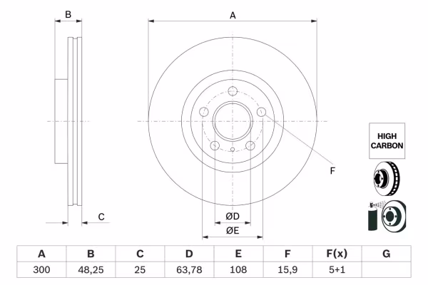 BOSCH Disco freno