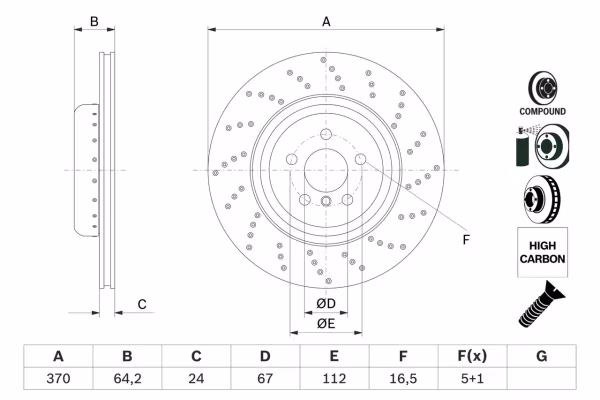 BOSCH Disco freno