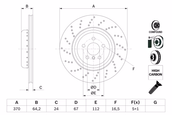 BOSCH Disco freno