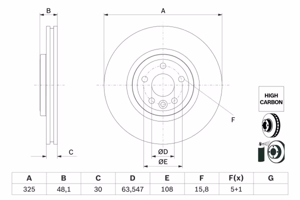 BOSCH Disco freno