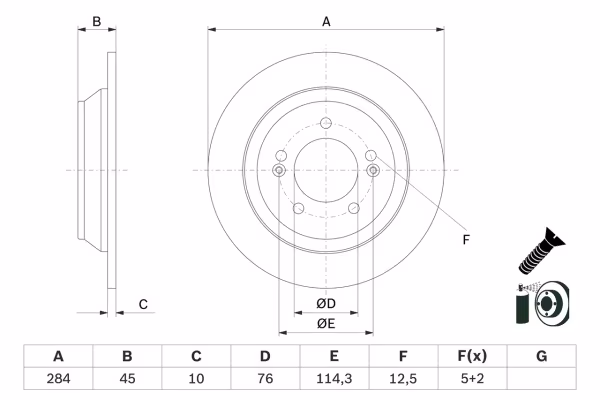 BOSCH Disco freno