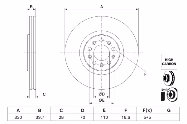 BOSCH Disco freno