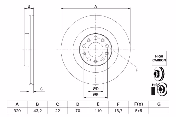 BOSCH Disco freno