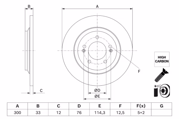 BOSCH Disco freno