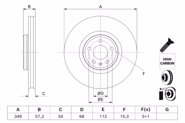 BOSCH Disco freno