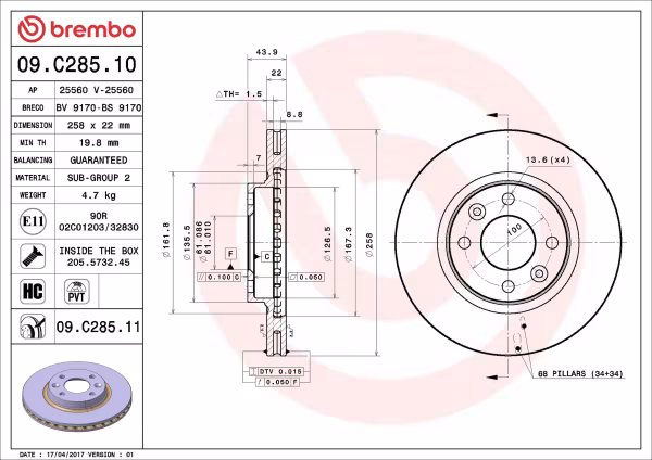 BREMBO Disco freno