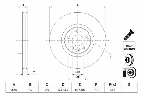 BOSCH Disco freno