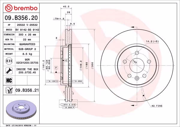 BREMBO Disco freno